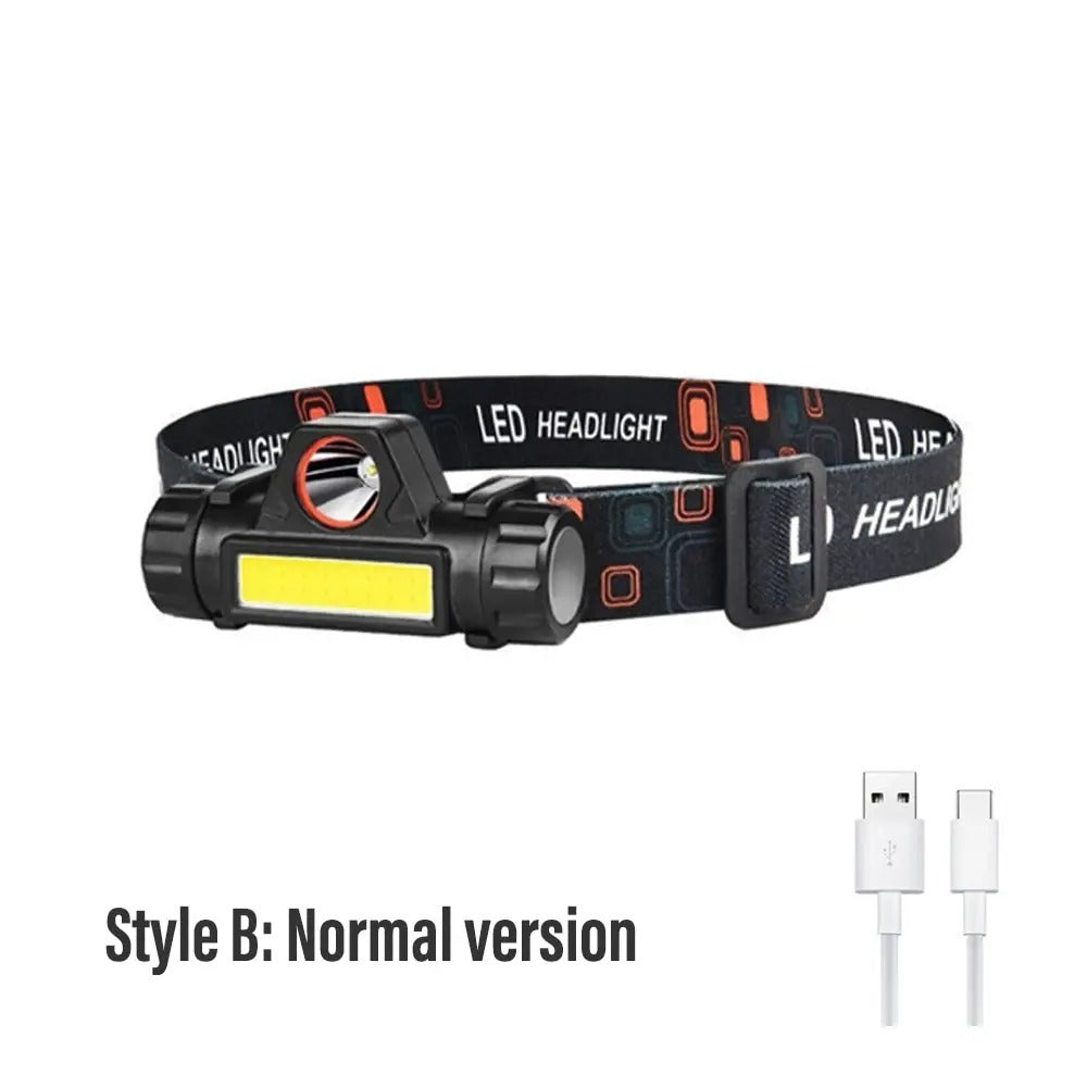 LumiTrail Rechargeable LED Headlamp with XPE COB Light