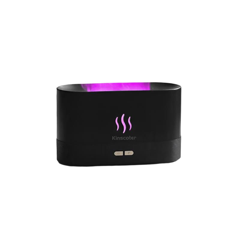 Ultrasonic Aroma Diffuser & Humidifier with LED Flame Lamp  Cool Mist Essential Oil Diffuser