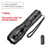 High Power LED Flashlight  5 Modes, Zoomable, Waterproof, Aluminum Alloy, 3 AAA Batteries