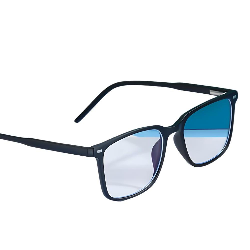 2024 Trendy Blue Light Blocking Glasses  Matte Black TR90 Frame for Men & Transparent Design for Women