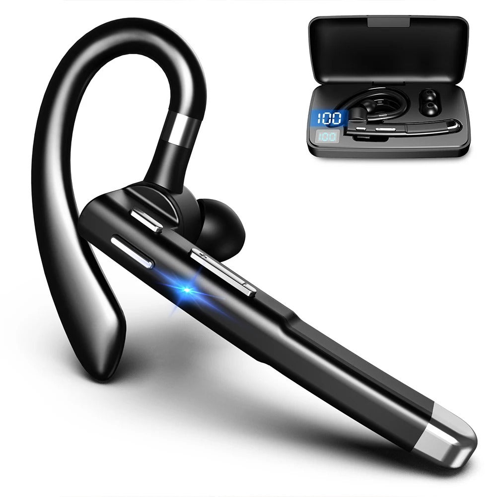 Wireless Bluetooth Business Headset with Noise Reduction and Hands-Free Calling