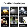 Mini LED Keychain Flashlight  Multifunctional COB Lamp with USB Charging for Camping, Hiking, Fishing