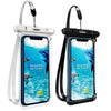 FONKEN Full View Waterproof Phone Case  Transparent Underwater Dry Bag for Swimming, Snow, and Rain