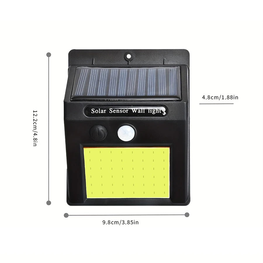 100 LED Solar Outdoor Wall Lights with PIR Motion Sensor