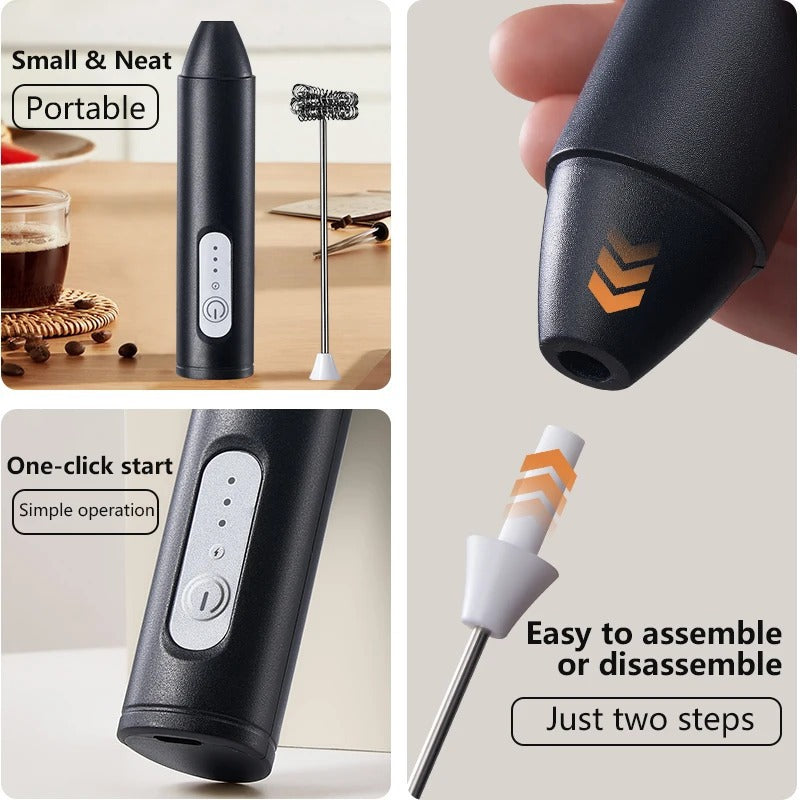 Mini USB Rechargeable Milk Frother